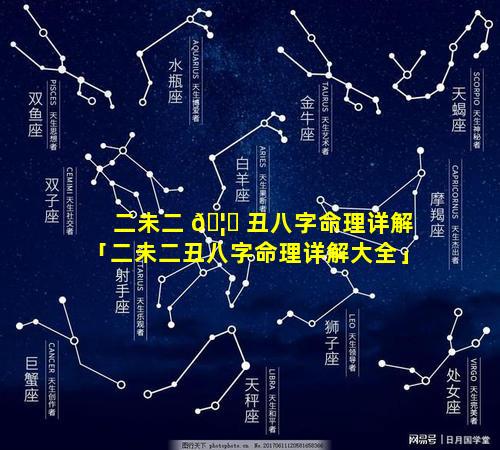 二未二 🦁 丑八字命理详解「二未二丑八字命理详解大全」